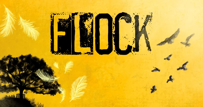 Artwork for Flock, the PlayingON production running at the Jack Studio Theatre on Brockley Road from 29 September to 3 October